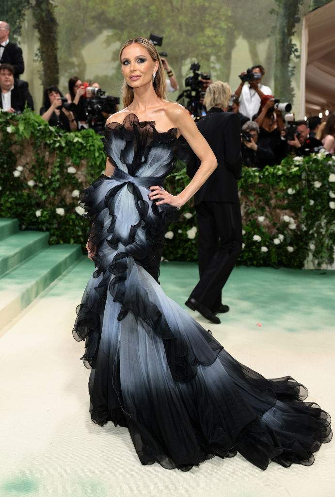 Georgina Chapman attends The 2024 Met Gala Celebrating "Sleeping Beauties: Reawakening Fashion" at The Metropolitan Museum of Art on May 06, 2024 in New York City.