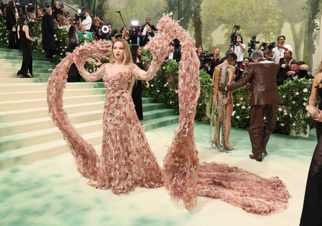 Dove Cameron attends The 2024 Met Gala Celebrating "Sleeping Beauties: Reawakening Fashion" at The Metropolitan Museum of Art on May 06, 2024 in New York City.