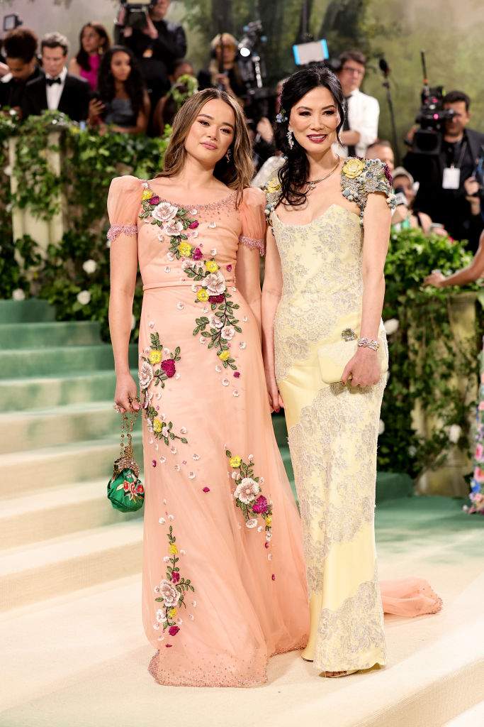 (L-R) Grace Murdoch and Wendi Murdoch attend The 2024 Met Gala Celebrating "Sleeping Beauties: Reawakening Fashion" at The Metropolitan Museum of Art on May 06, 2024 in New York City.
