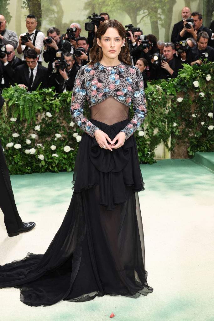 Riley Keough attends The 2024 Met Gala Celebrating "Sleeping Beauties: Reawakening Fashion" at The Metropolitan Museum of Art on May 06, 2024 in New York City.
