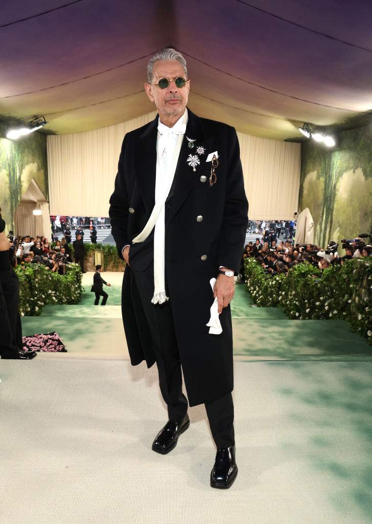 Jeff Goldblum attends The 2024 Met Gala Celebrating "Sleeping Beauties: Reawakening Fashion" at The Metropolitan Museum of Art on May 06, 2024 in New York City.