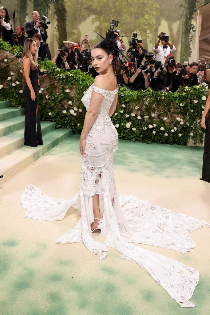 Charli XCX attends The 2024 Met Gala Celebrating "Sleeping Beauties: Reawakening Fashion" at The Metropolitan Museum of Art on May 06, 2024 in New York City