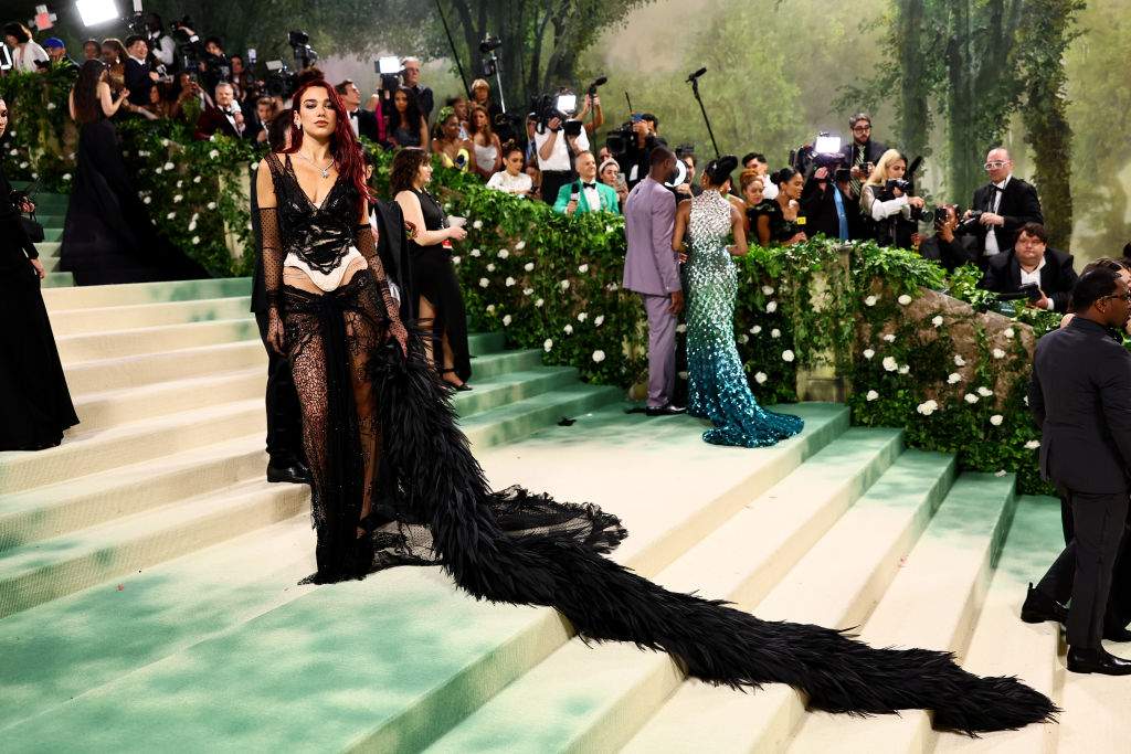 Dua Lipa attends The 2024 Met Gala Celebrating "Sleeping Beauties: Reawakening Fashion" at The Metropolitan Museum of Art on May 06, 2024 in New York City.