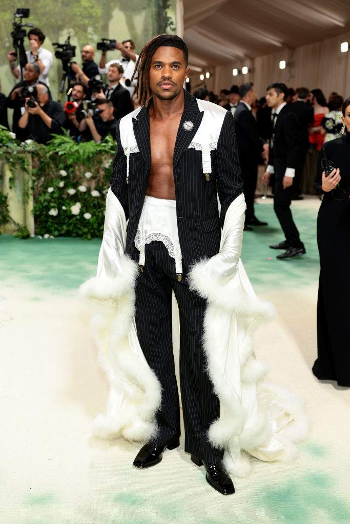 Jeremy Pope attends The 2024 Met Gala Celebrating "Sleeping Beauties: Reawakening Fashion" at The Metropolitan Museum of Art on May 06, 2024 in New York City.
