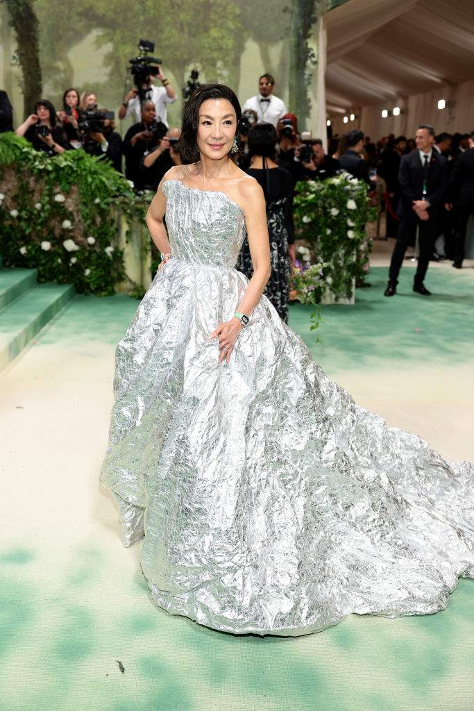 Michelle Yeoh attends The 2024 Met Gala Celebrating "Sleeping Beauties: Reawakening Fashion" at The Metropolitan Museum of Art on May 06, 2024 in New York City.