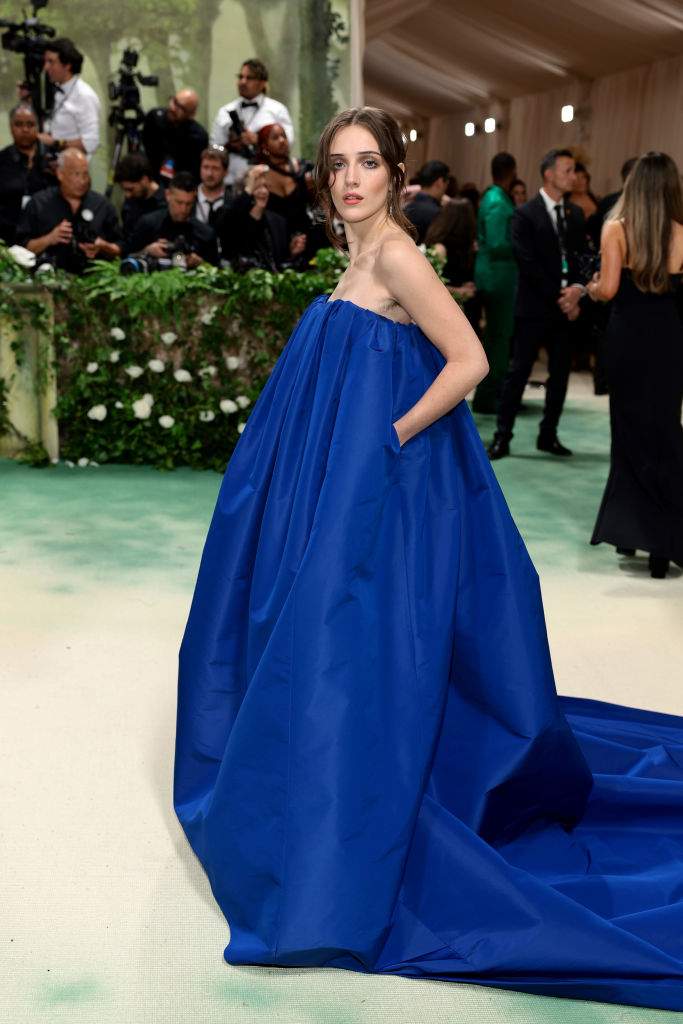 Talia Ryder attends The 2024 Met Gala Celebrating "Sleeping Beauties: Reawakening Fashion" at The Metropolitan Museum of Art on May 06, 2024 in New York City.