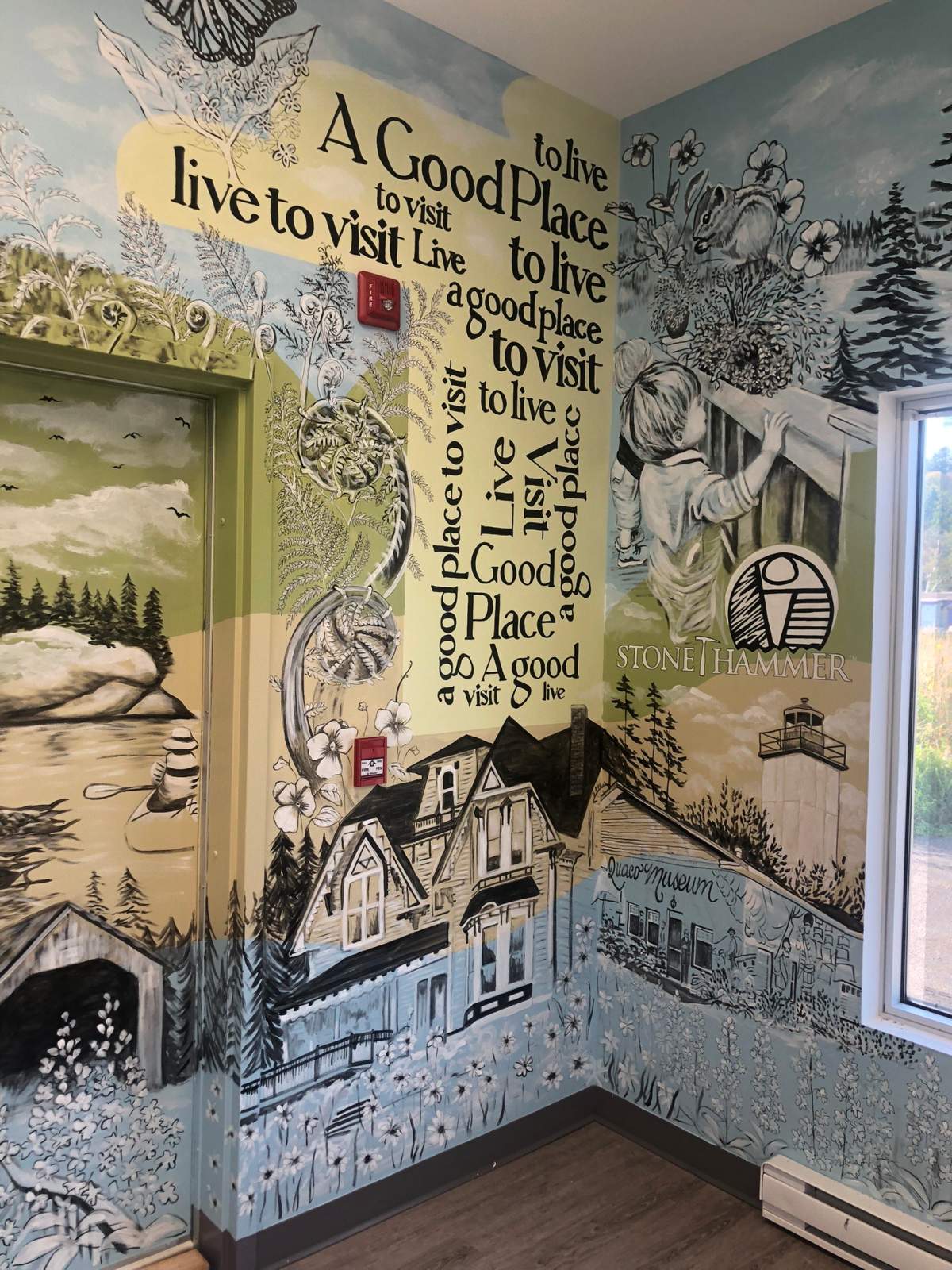 Hill also did a mural in the Village of Alma.