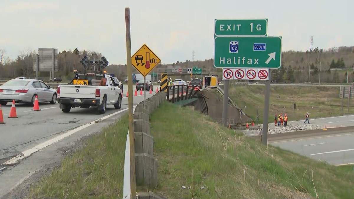 Parts of Highway 102 and 101 were closed for hours near Lower Sackville on May 16, 2024, following a collision.