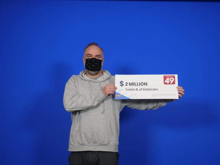 Etobicoke resident Tuisko Buchholz won $2 million in the May 8 Ontario 49 draw.