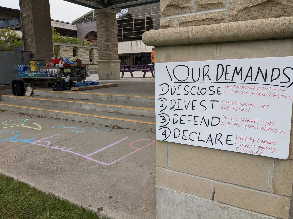 A list of the group’s demands.