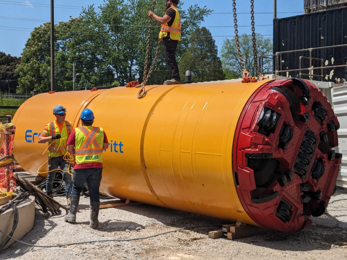 The drilling is part of an overall project to replace, re-route, and increase sewer capacity in the downtown area, valued at nearly $7.4 million. 
