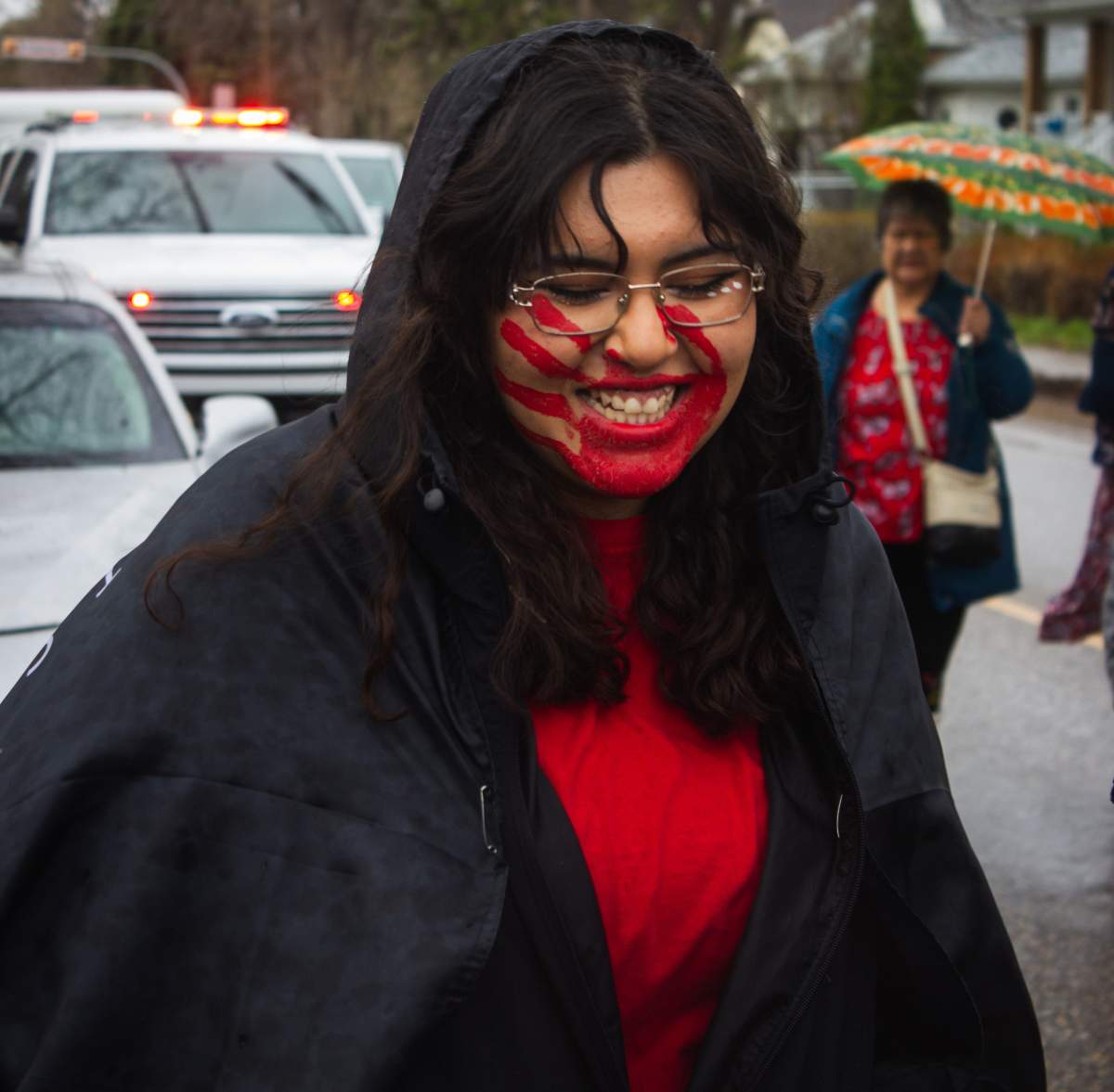 Izzy Sunshine is one of many people who attended this year’s Missing and Murdered Indigenous Women march in Regina.