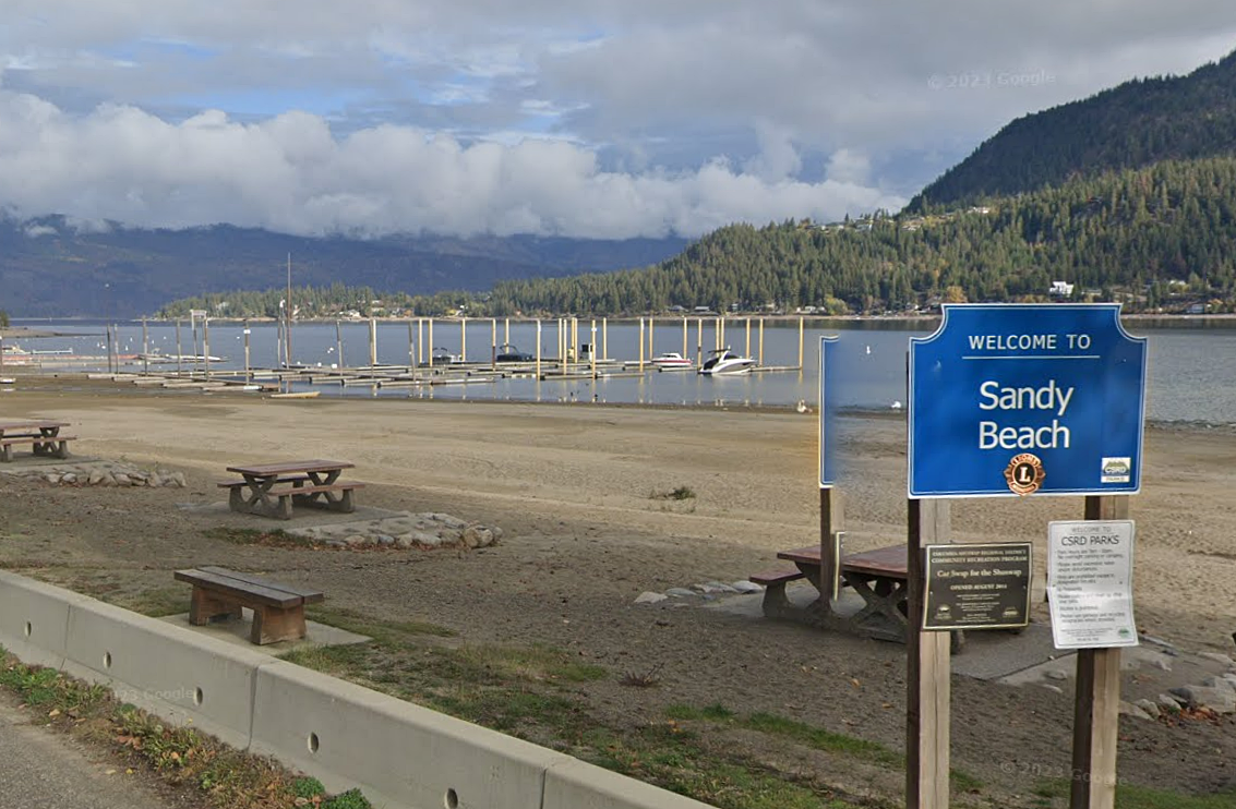File photo of Sandy Beach on Shuswap Lake.