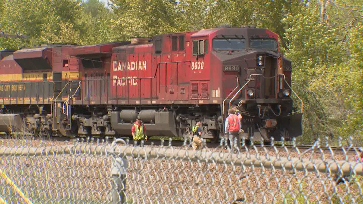 A teenager is in life-threatening condition after they were hit by a CP Rail train in the northwest community of Bowness on Tuesday, May 28, 2024.