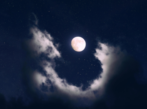 Stock photo of a full moon.