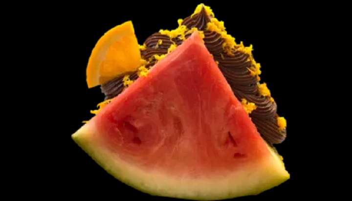 The Calgary Stampede menu includes an orange chocolate wat-a-melon.