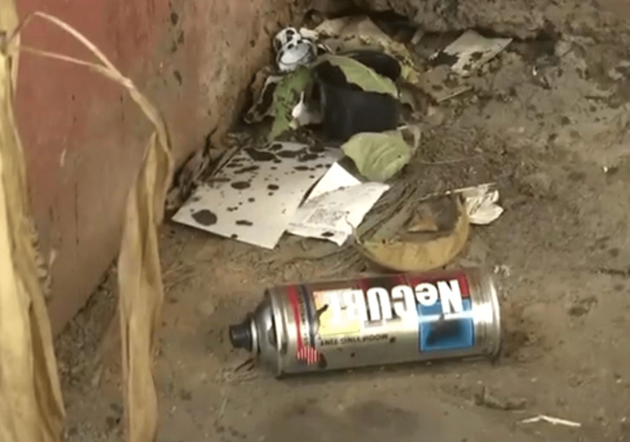 Photo of spray can released by Indian police on May 13, 2023, after three men were arrested for painting pro-Khalistan slogans on walls.