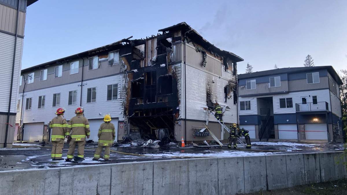 Spruce Grove townhouse complex fire