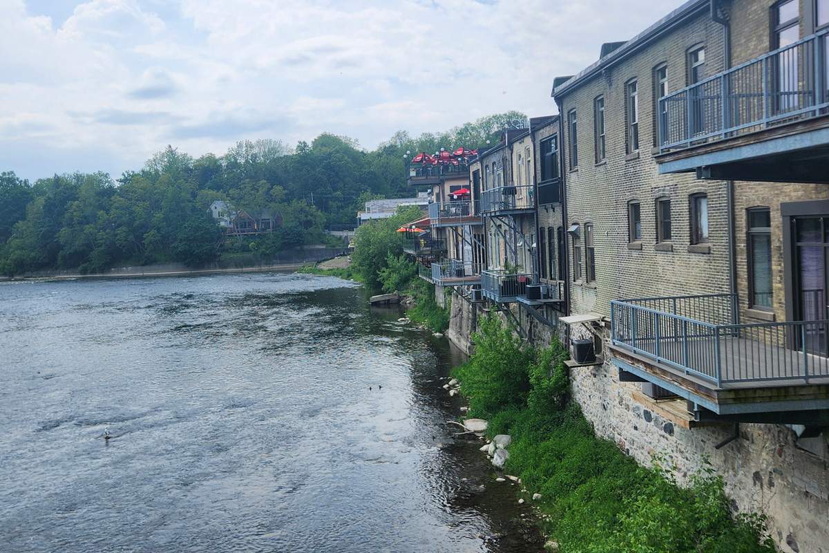 The downtown of Paris, Ont., sits right along the banks of the Grand River.