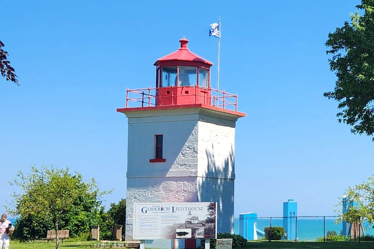 The Goderich Lighthouse in Goderich, Ont.