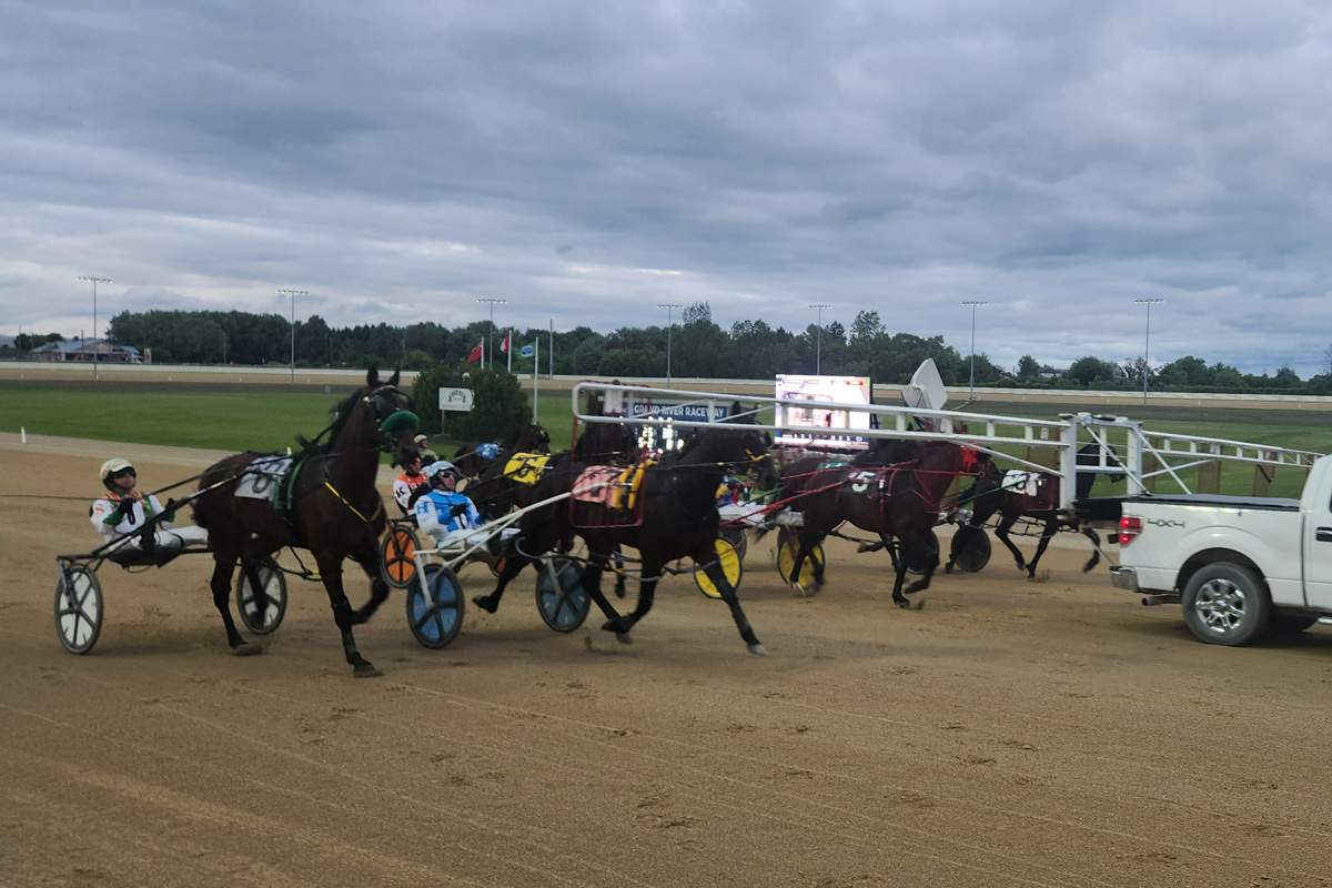 Races run three days a week at the Grand River Raceway.