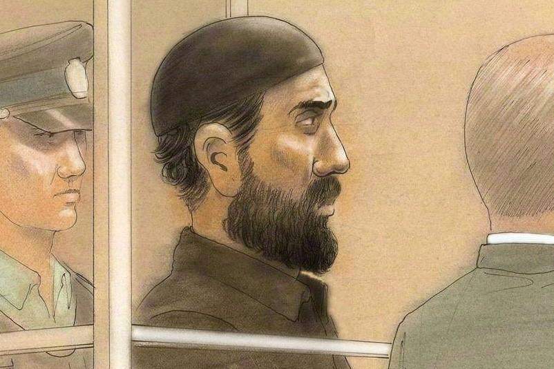Raed Jaser is shown in court in Toronto on April 23, 2013 in an artist's sketch. 