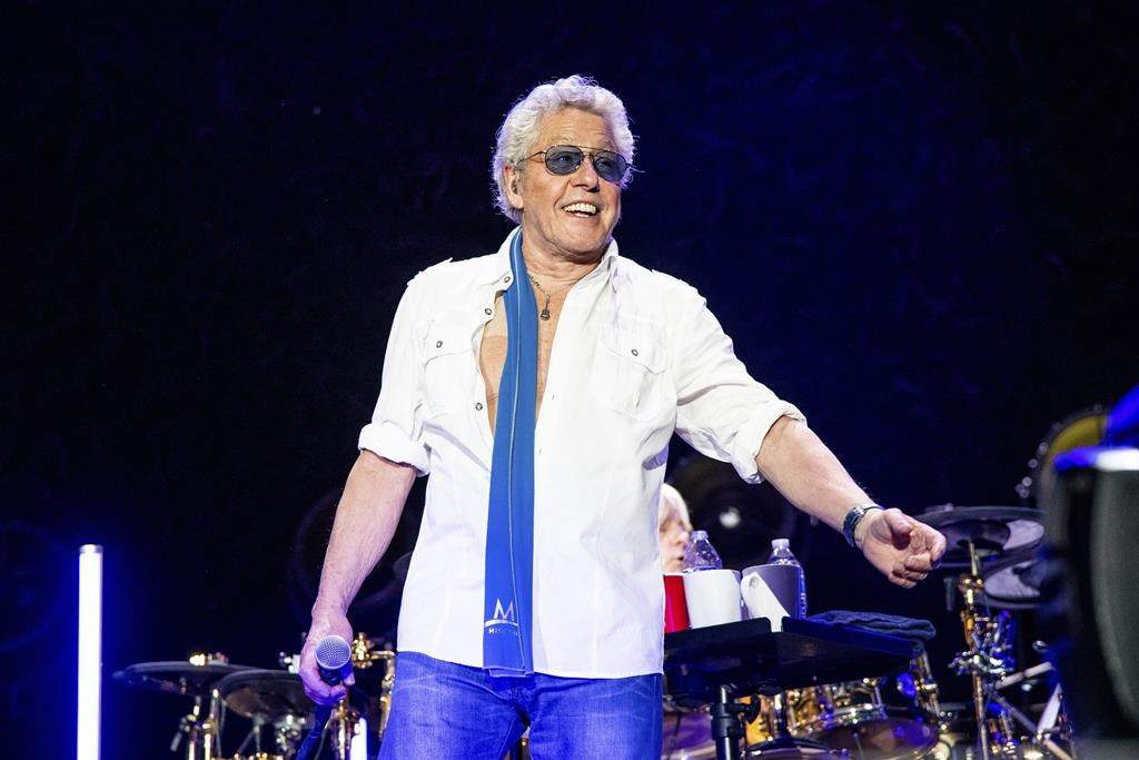 Roger Daltrey of The Who performs at TQL Stadium on Sunday, May 15, 2022, in Cincinnati.