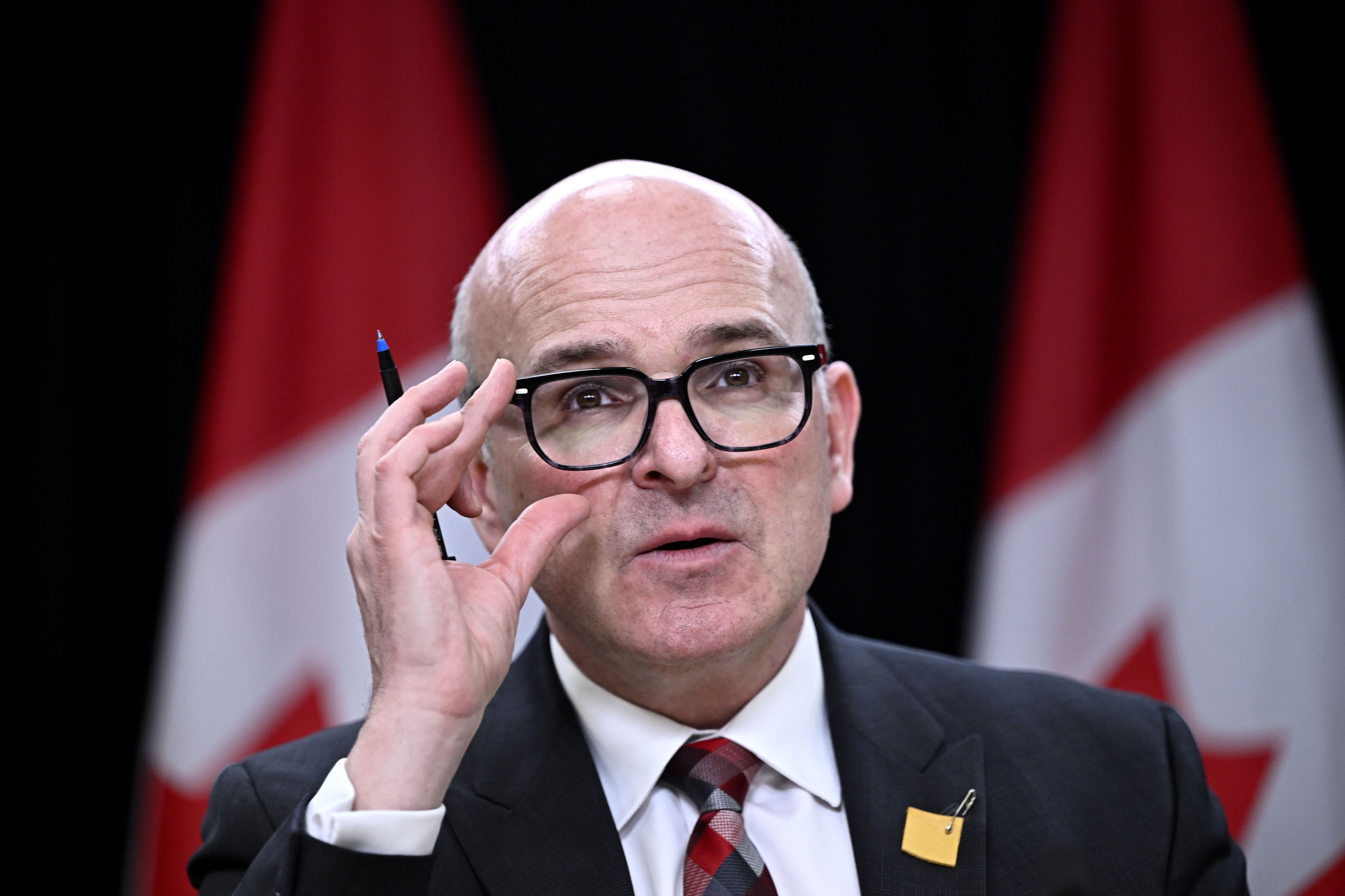Minister of Employment, Workforce Development and Official Languages Randy Boissonnault speaks at a news conference on the selection process for the EI Board of Appeal, at the National Press Theatre in Ottawa, on Thursday, May 9, 2024.