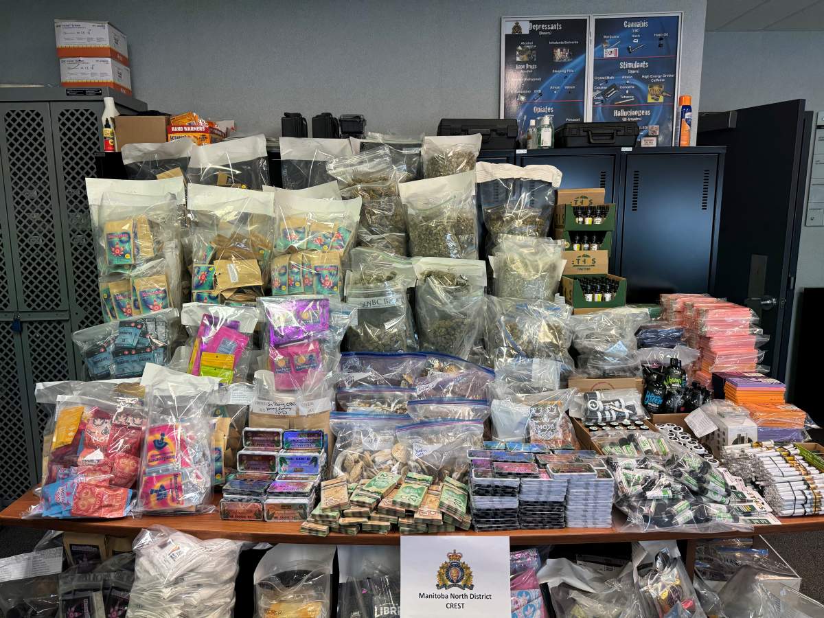 Manitoba RCMP made a large-scale seizure of illicit cannabis at a home in Flin Flon they say was operating as a pot shop.
