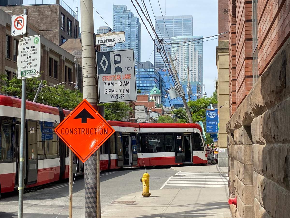 Downtown Toronto roadway still closed following streetcar derailment - image