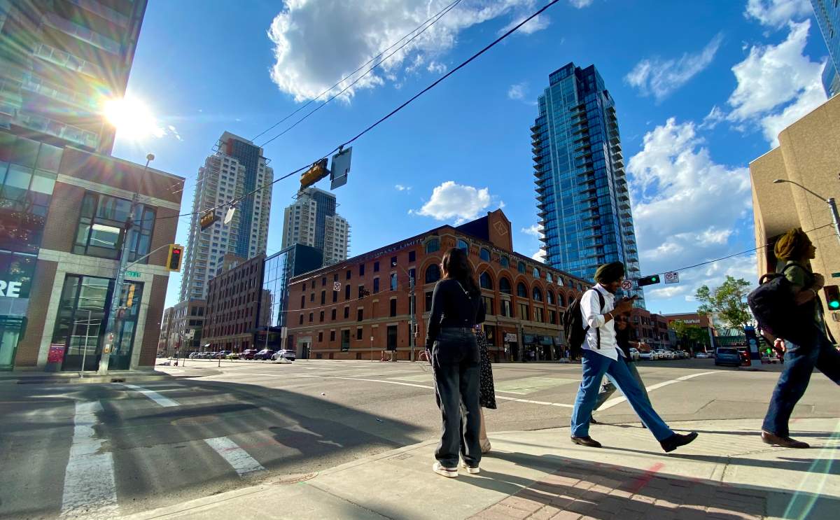 The corner of 102nd Avenue and 103rd Street in downtown Edmonton, where a 19-year-old was found suffering from a gunshot wound that quickly claimed his life on June 14, 2024.