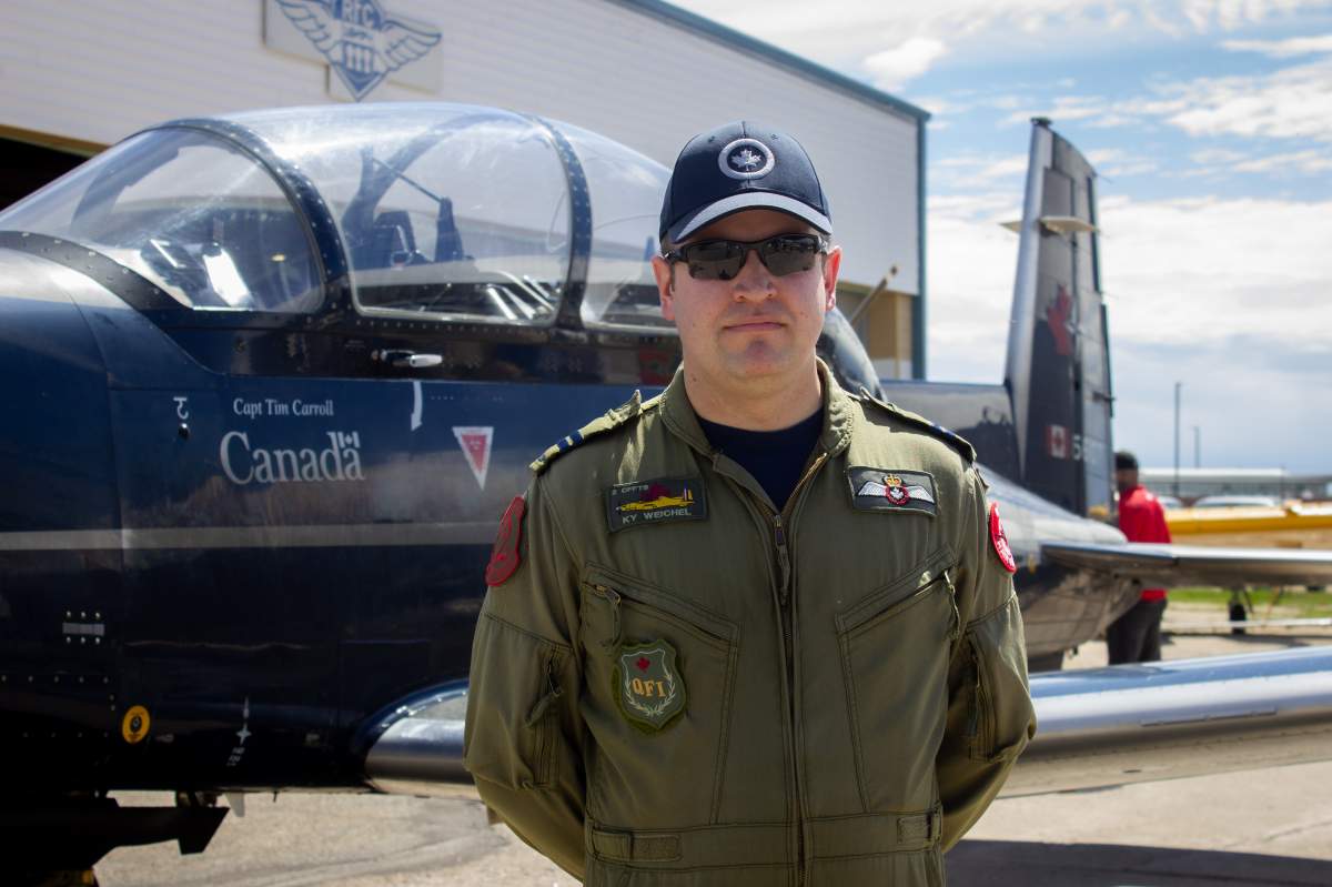 Ky Weichel is a captain in the Canadian Airforce.