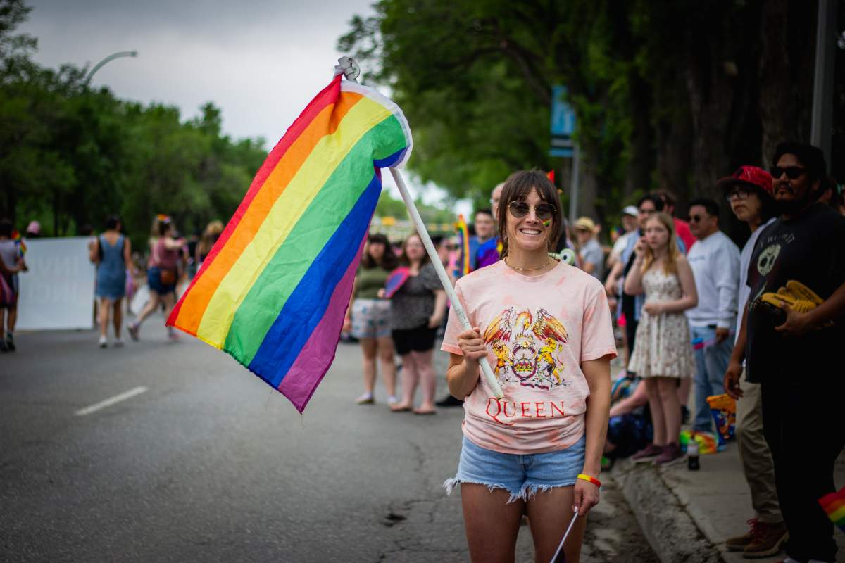 The city streets in Regina were filled with rainbows and music as hundreds of people gathered to celebrate the Queen City Pride parade.