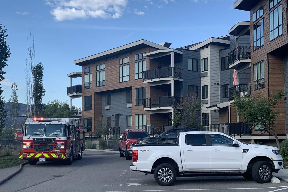 The condo complex where Friday’s car fire took place.
