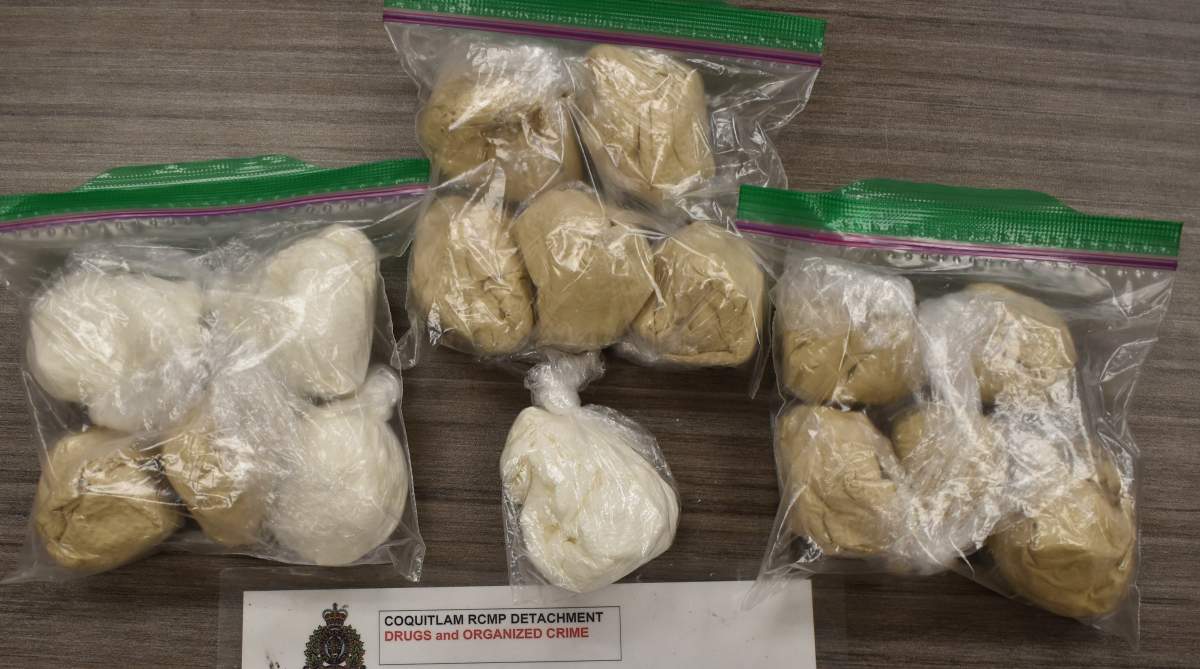 An image of the drugs seized by Coquitlam RCMP in the operation.
