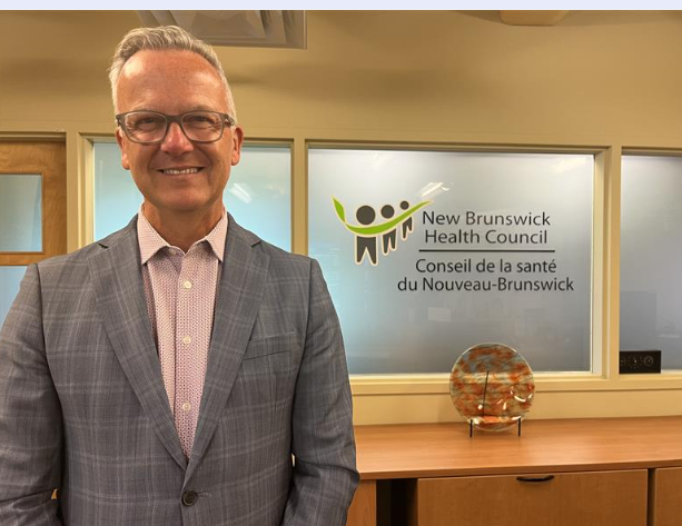 Stephane Robichaud poses in the NB Health Council offices.