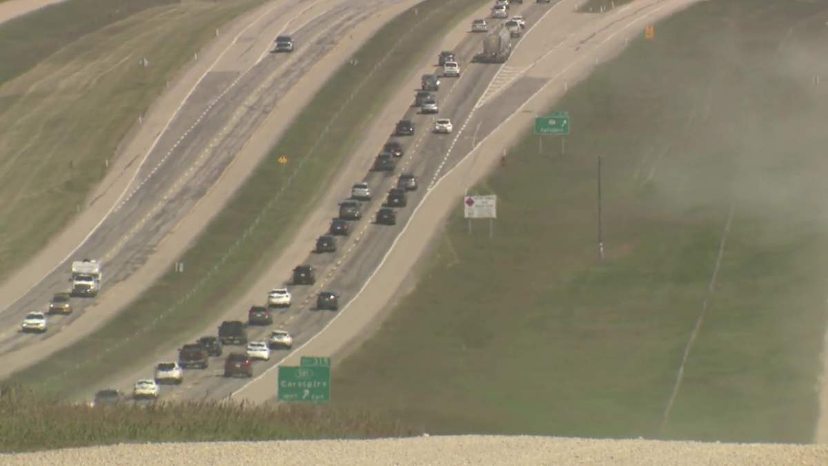 Alberta RCMP said the suspect’s vehicle was stopped along Highway 581, near Carstairs, Alta.