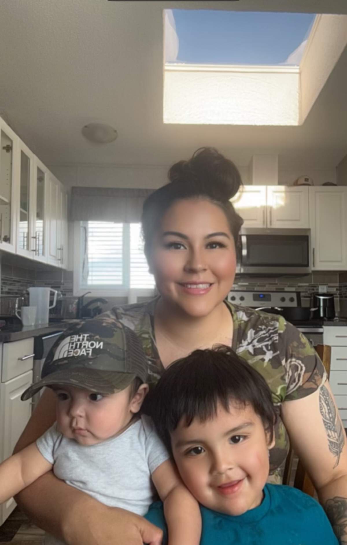 Kelsea Rayne (centre) is from Red Pheasant First Nation.
