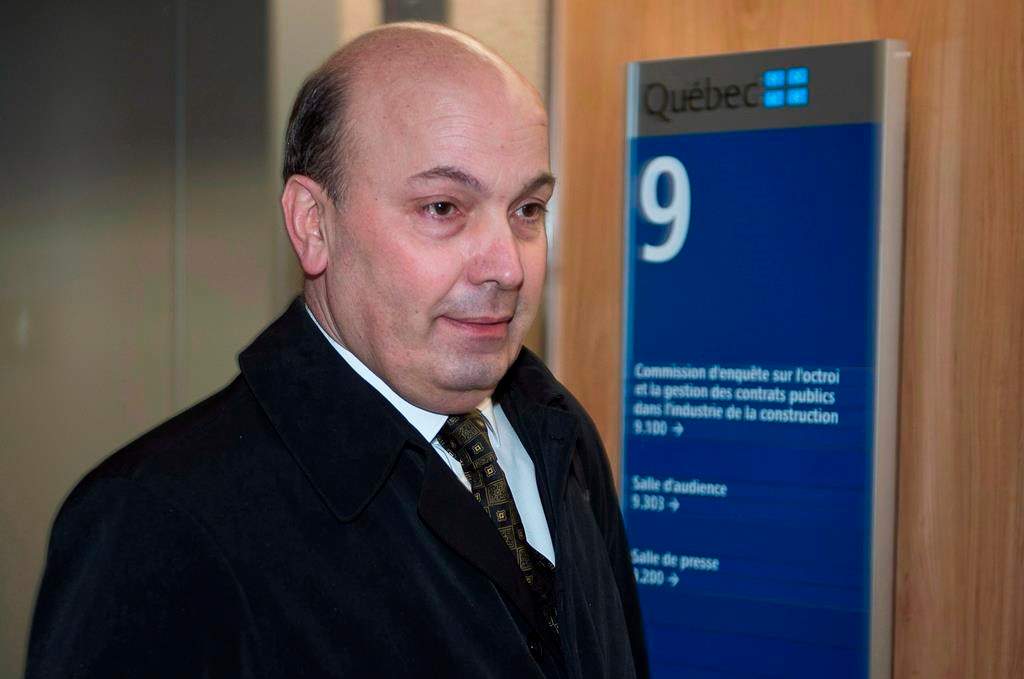 Frank Zampino, former chairman of the Montreal executive committee, arrives at the Charbonneau inquiry looking into corruption in the Quebec construction industry, in Montreal on April 16, 2013. THE CANADIAN PRESS/Paul Chiasson.