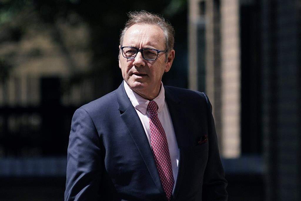 Actor Kevin Spacey walks outside Southwark Crown Court in London, July 26, 2023.