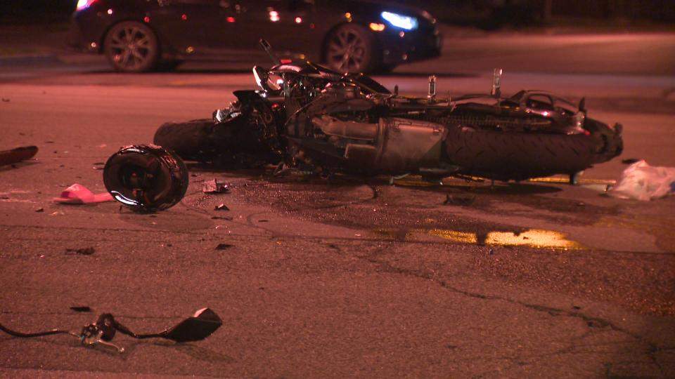 The scene of the fatal crash at Brimley Road and Port Royal Trail.
