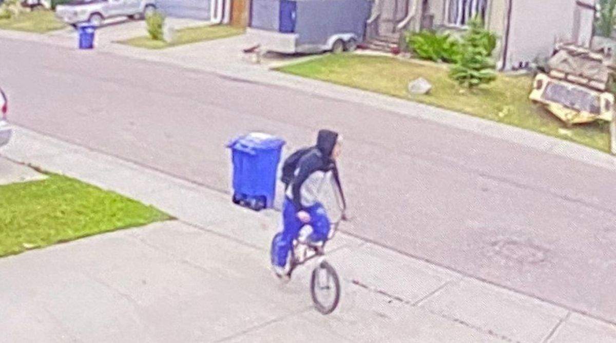 A photo of a suspect wanted by RCMP after two homes were shot at in Airdrie, Alta., on July 29, 2024.