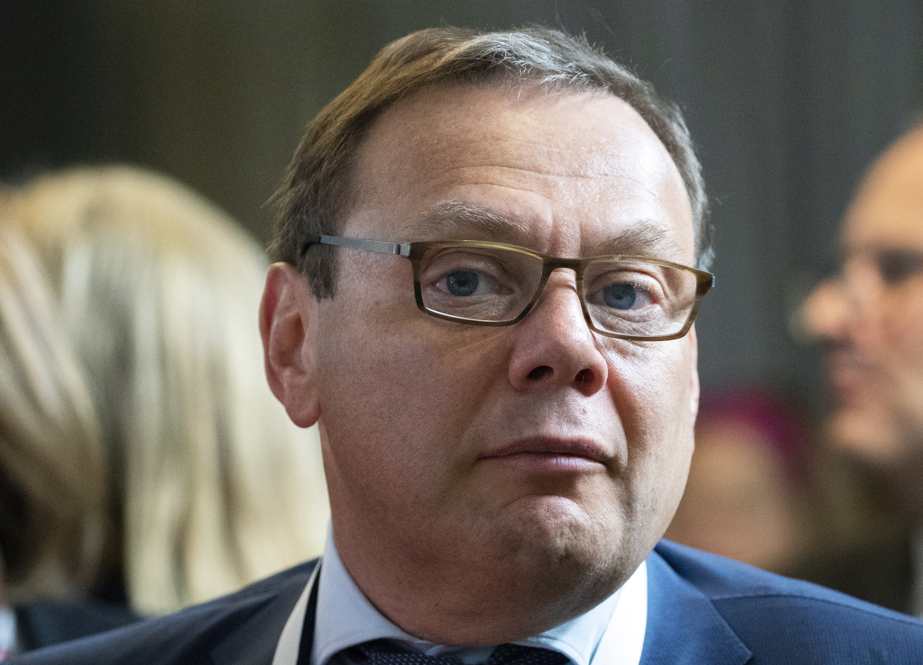 Russian tycoon Mikhail Fridman in Moscow, Sept. 17, 2019. (AP Photo/Pavel Golovkin, File).