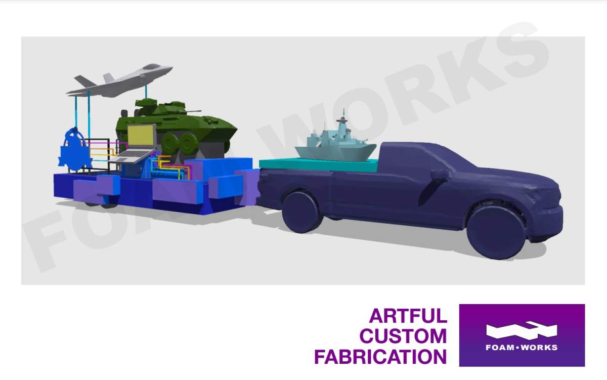 A rendering of the Calgary Stampede float submitted by Coding for Veterans.