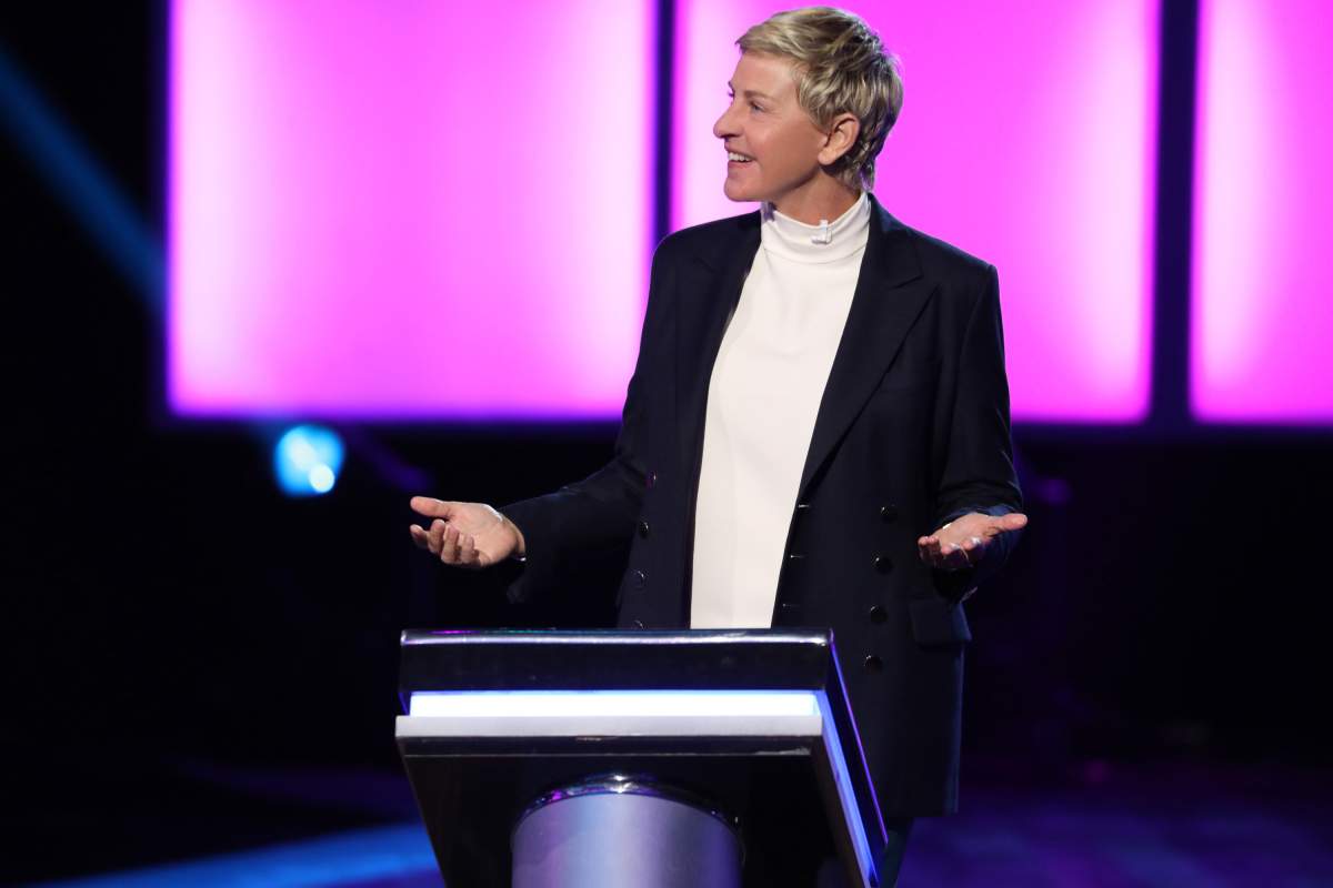 Ellen DeGeneres during a taping of 'Ellen's Game of Games.'