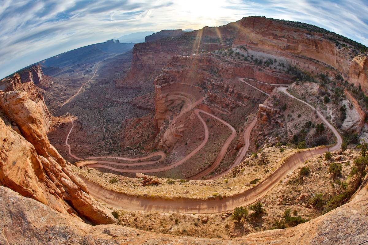 Stock photo of the Island in the Sky district of Canyonlands National Park in Utah, where a father and daughter died after running out of water on the trail.