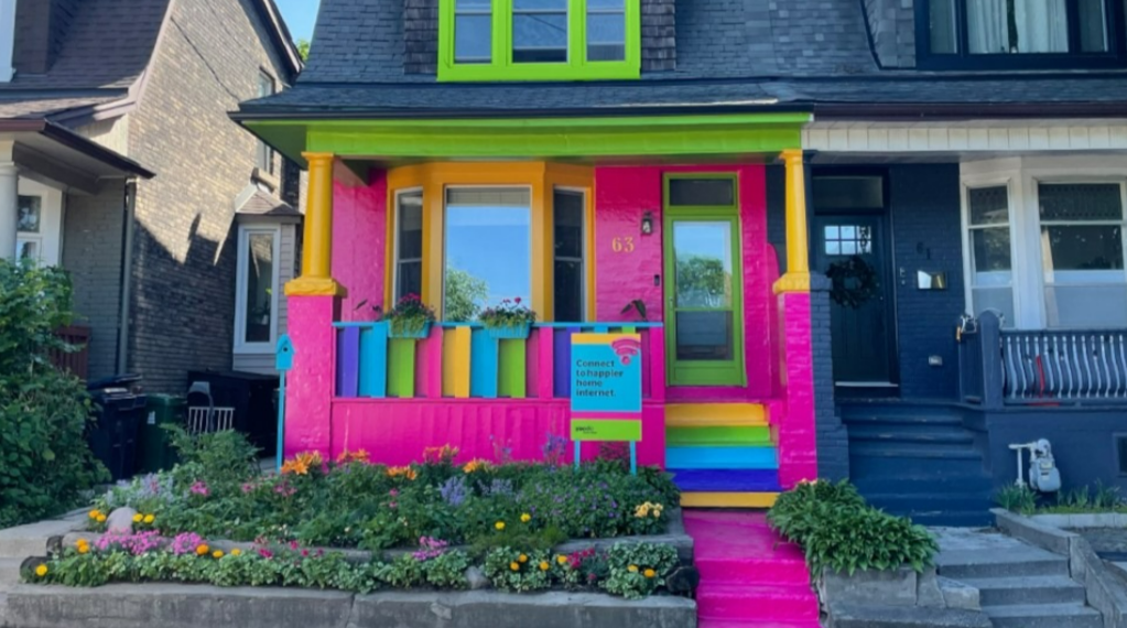 A brightly coloured advertising campaign is turning heads — and being condemned by the city of Montreal.