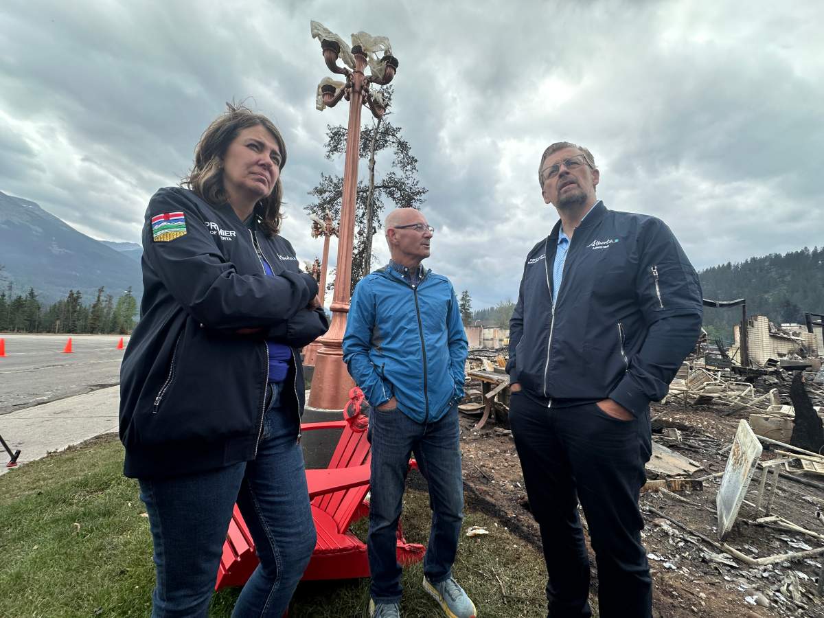 Wildfire damage in Jasper, Alta. on Friday, July 26, 2024.