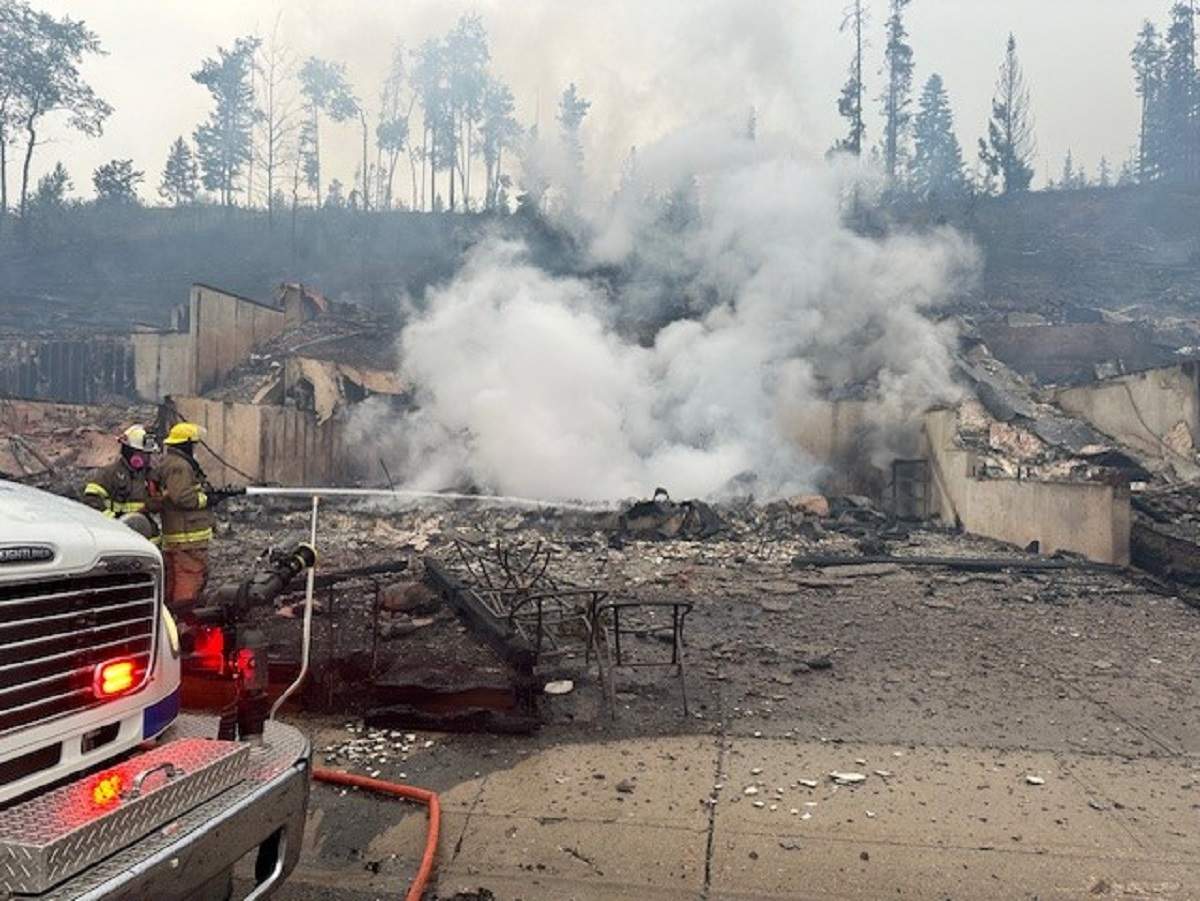 Photos taken in the Jasper area in western Alberta as wildfire burned in the region in July 2024.