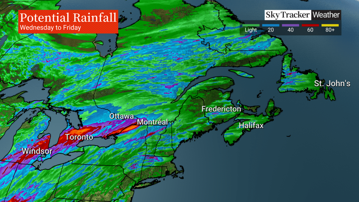 Rainfall forecast.
